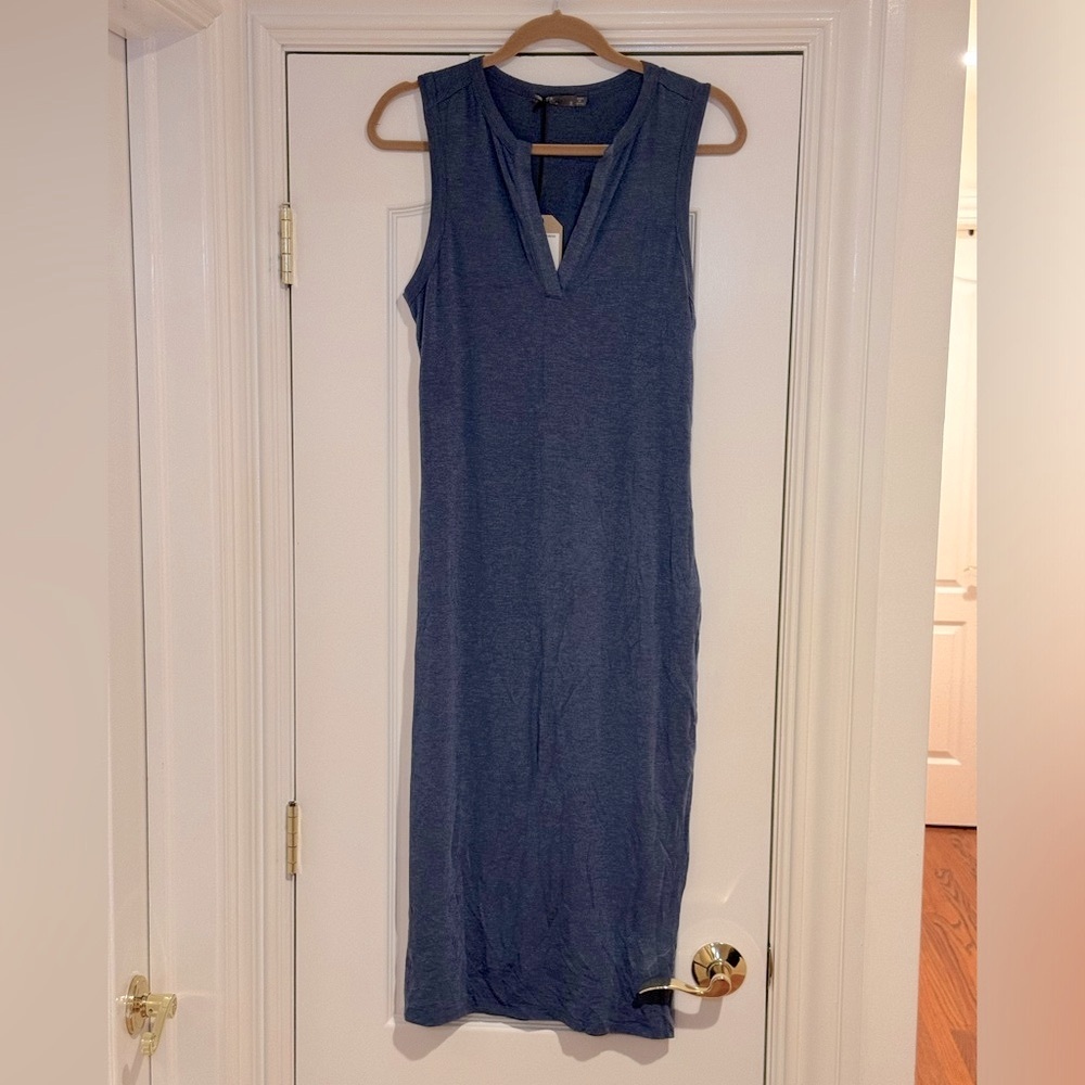 NWT Prana Foundation Midi Dress in Nickel‎ Heather Size Small - Picture 2 of 6